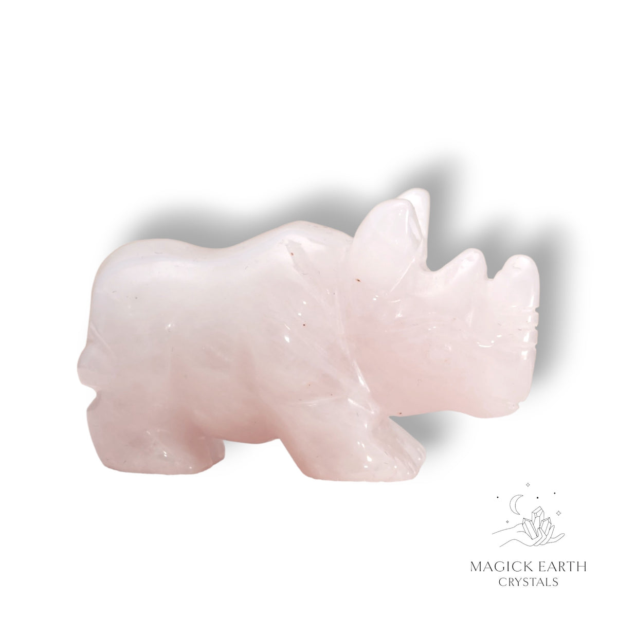 Rose Quartz Crystal Gemstone Rhinoceros