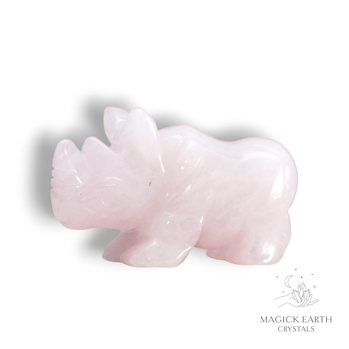 Rose Quartz Crystal Gemstone Rhinoceros