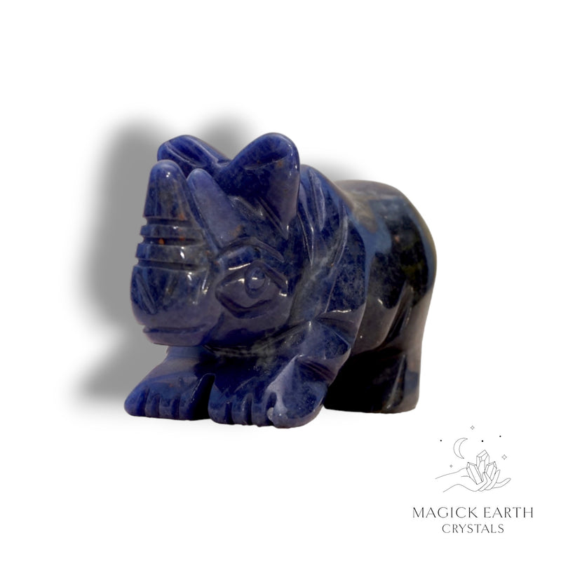 Sodalite Crystal Gemstone Rhinoceros