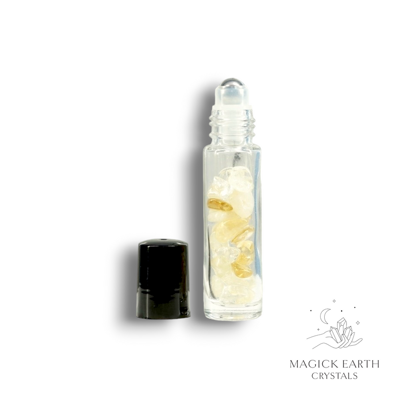 Citrine Crystal Gemstone Roll-On Chip Bottles 10ml