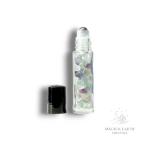 Fluorite Crystal Gemstone Roll-On Chip Bottle 10ml