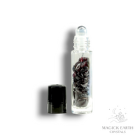 Garnet Crystal Gemstone Roll-On Chip Bottle 10ml