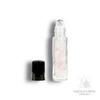 Rose Quartz Crystal Gemstone Roll-On Chip Bottle 10ml