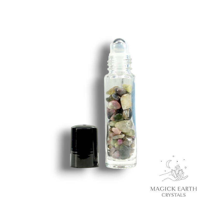 Tourmaline Crystal Gemstone Roll-On Chip Bottle 10ml