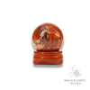 Red Jasper Crystal Gemstone 30mm Sphere With Matching Red Jasper Stand