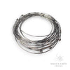 Wire Choker with Removable Bead and Platinum Finish