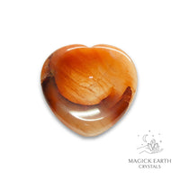 Natural Agate heart thumb stone view a
