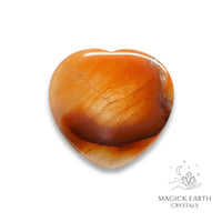 Natural Agate heart thumb stone view b