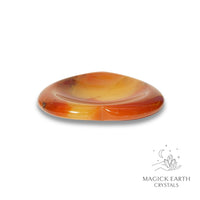 Natural Agate heart thumb stone view e