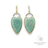 Amazonite Charmed Heart Earrings for Empowered Boundaries