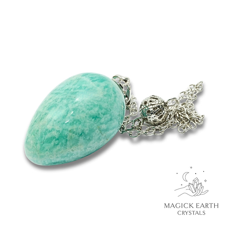Amazonite Egg Pendulum For Empowered Boundaries