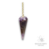 Amethyst 12 Facet Pendulum With Gold Finish For Sacred Stillness