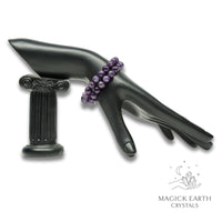 Natural Amethyst 8mm round bead crystal bracelets view a
