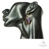 Amethyst Charmed Heart Earrings for Sacred Stillness
