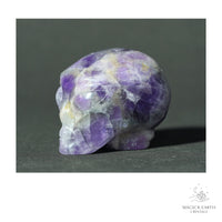 Natural Amethyst Crystal Alien Skull View A