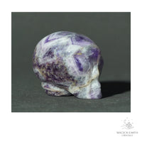 Natural Amethyst Crystal Alien Skull View B