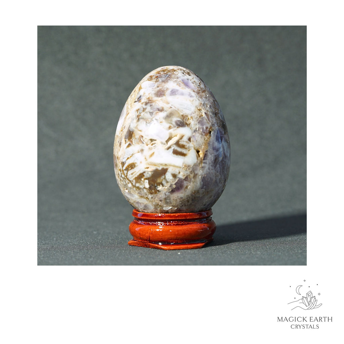 Natural Amethyst Crystal Egg View A