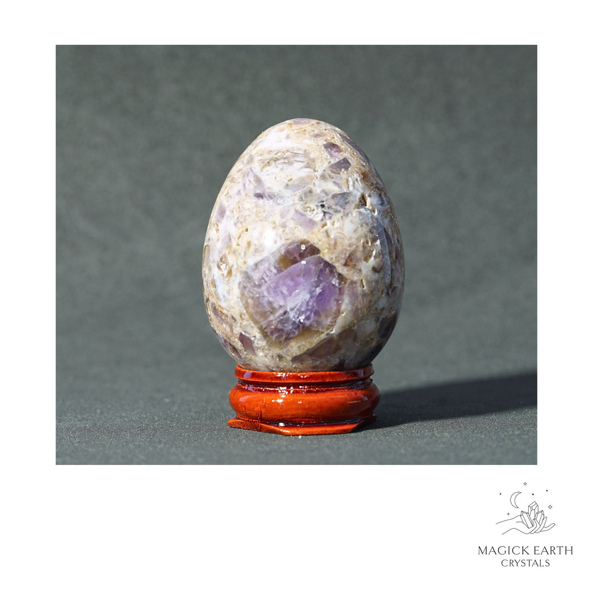 Natural Amethyst Crystal Egg View C