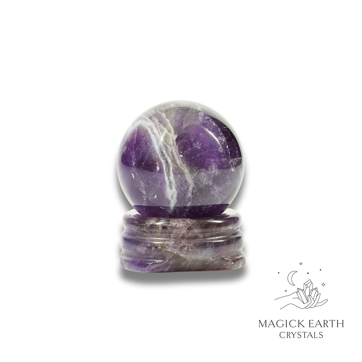  Natural Amethyst crystal sphere view a