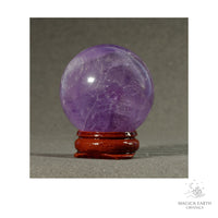 Natural Amethyst crystal sphere 43mm view b