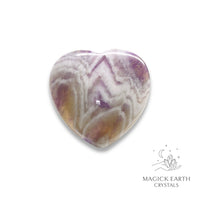 Natural Amethyst heart thumb stone view b