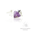 Amethyst  Pinnacle Pendulum with Platinum Finish for Sacred Stillness