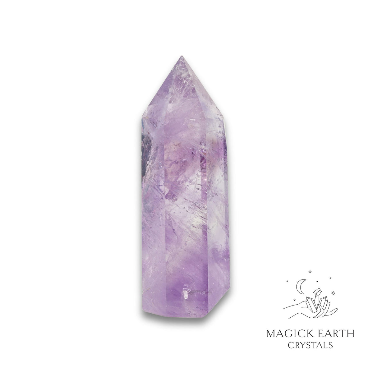 Natural Amethyst crystal tower view b