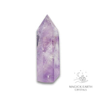 Natural Amethyst crystal tower view b