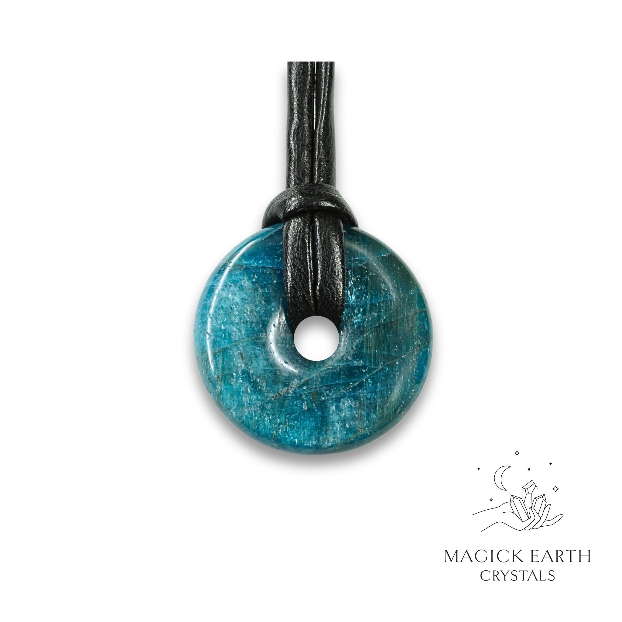 Natural Apatite crystal donut  