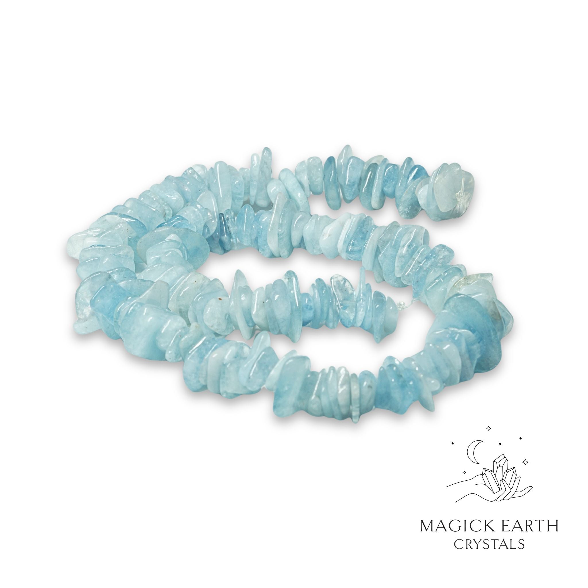 Natural Aquamarine large drilled crystal chips  