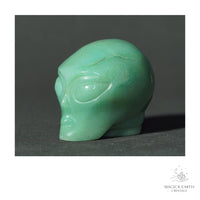 Natural Aventurine Crystal Alien Skull View A