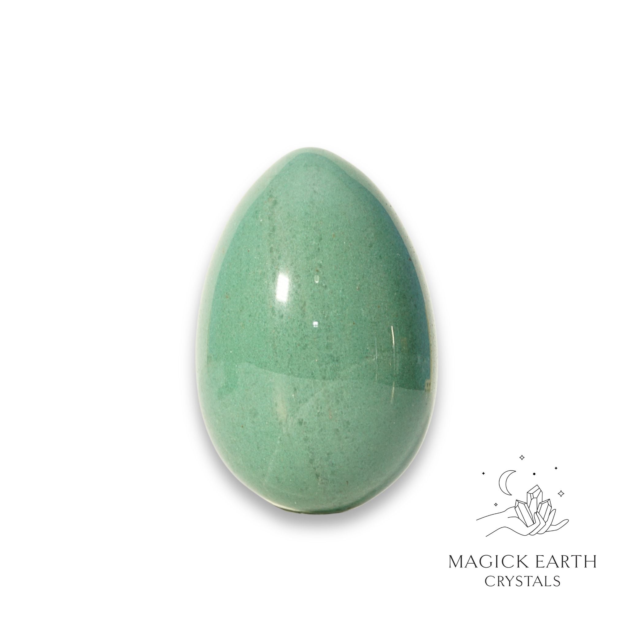 Natural Aventurine crystal egg with stand view d