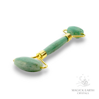 Natural Aventurine crystal massage roller view a