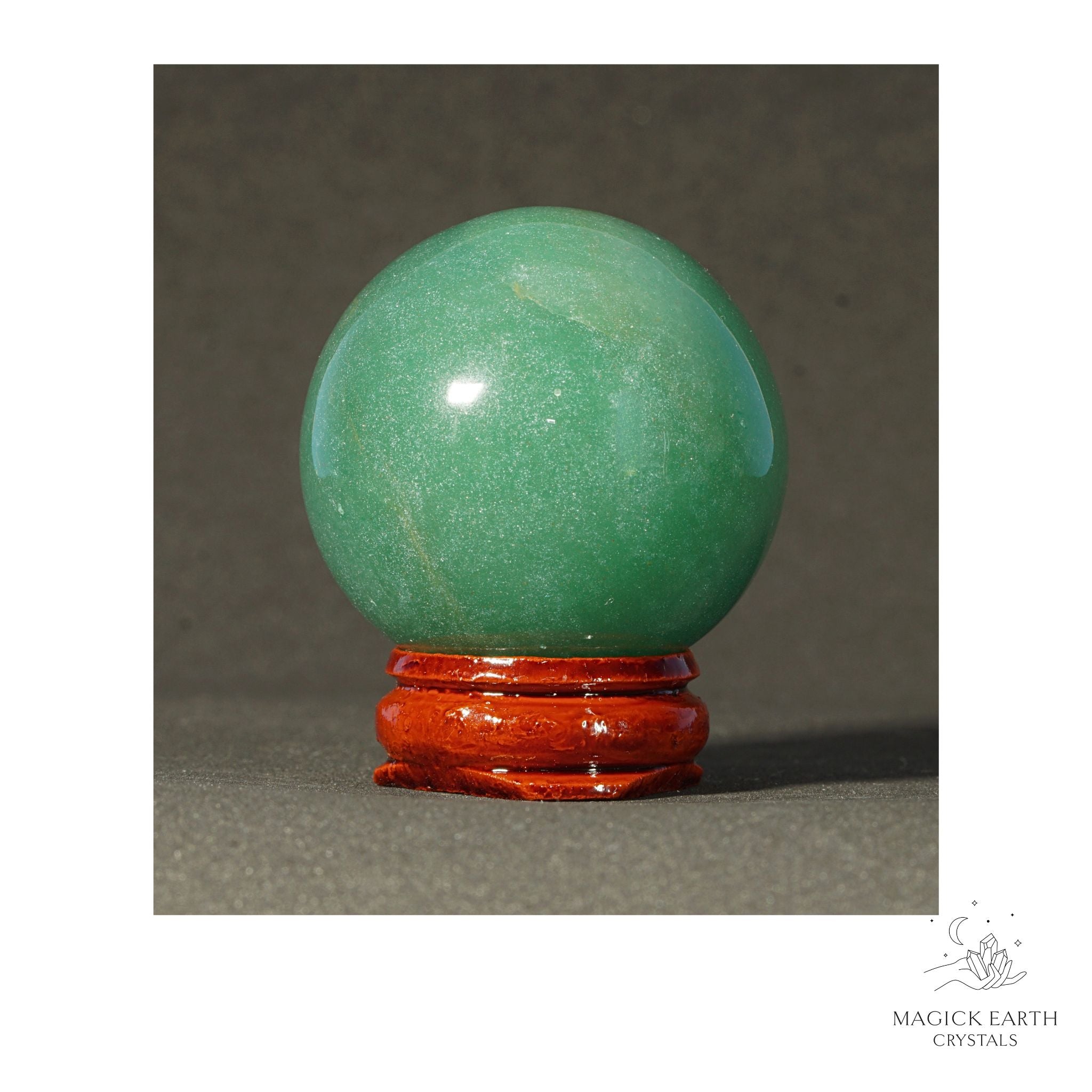 Natural Aventurine crystal sphere 43mm view a