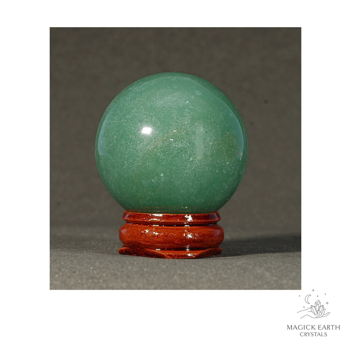 Natural Aventurine crystal sphere 43mm view b