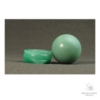 Natural Aventurine crystal sphere with aventurine stand view b
