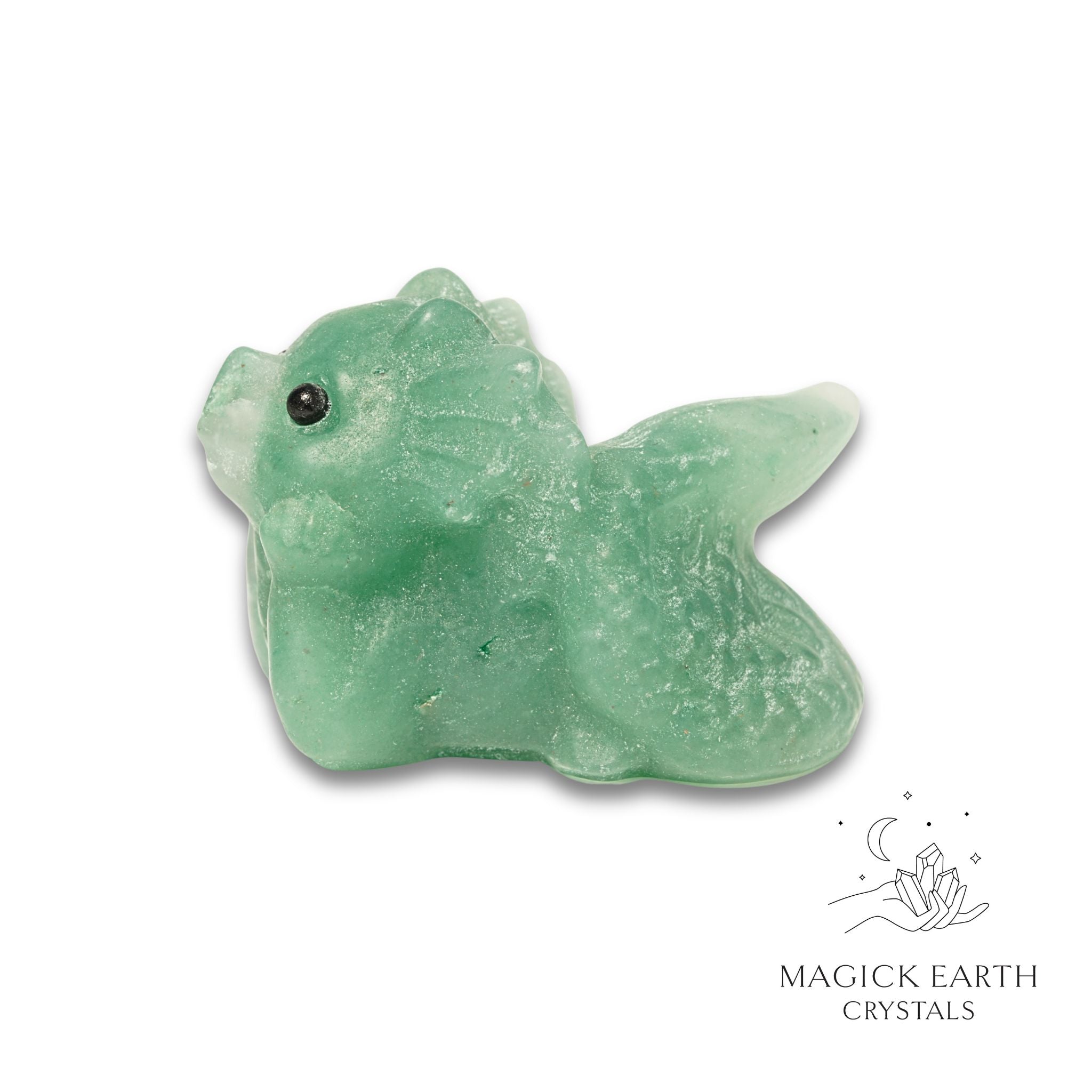 Natural Aventurine crystal dragon figurine view b