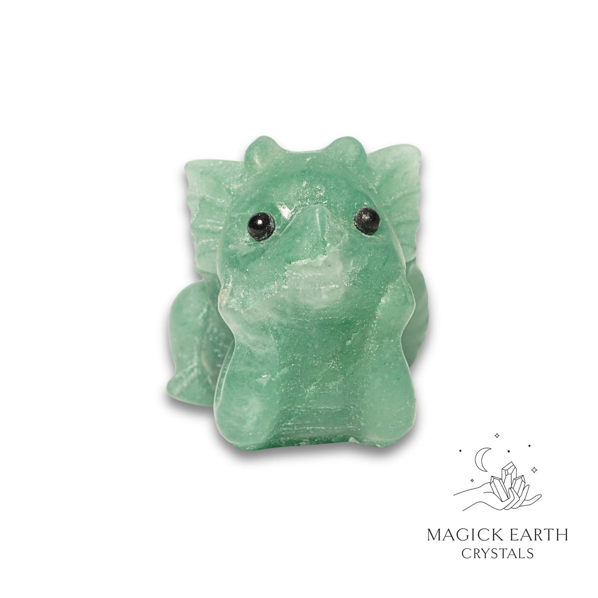 Natural Aventurine crystal dragon figurine view c