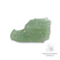 Natural Aventurine crystal dragon skull view b