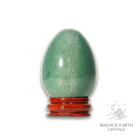 Aventurine Crystal Egg With Stand Vertical View C for Bold Opportunity