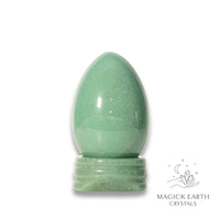 Aventurine Crystal Egg With Stand Vertical View B for Bold Opportunity