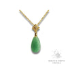 Aventurine  Faceted Teardrop Pendant  with Gold Finish For Bold Opportunity