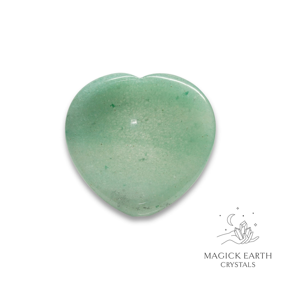 Natural Aventurine heart thumb stone view a