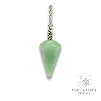 Natural Aventurine crystal large cone pendulum view b