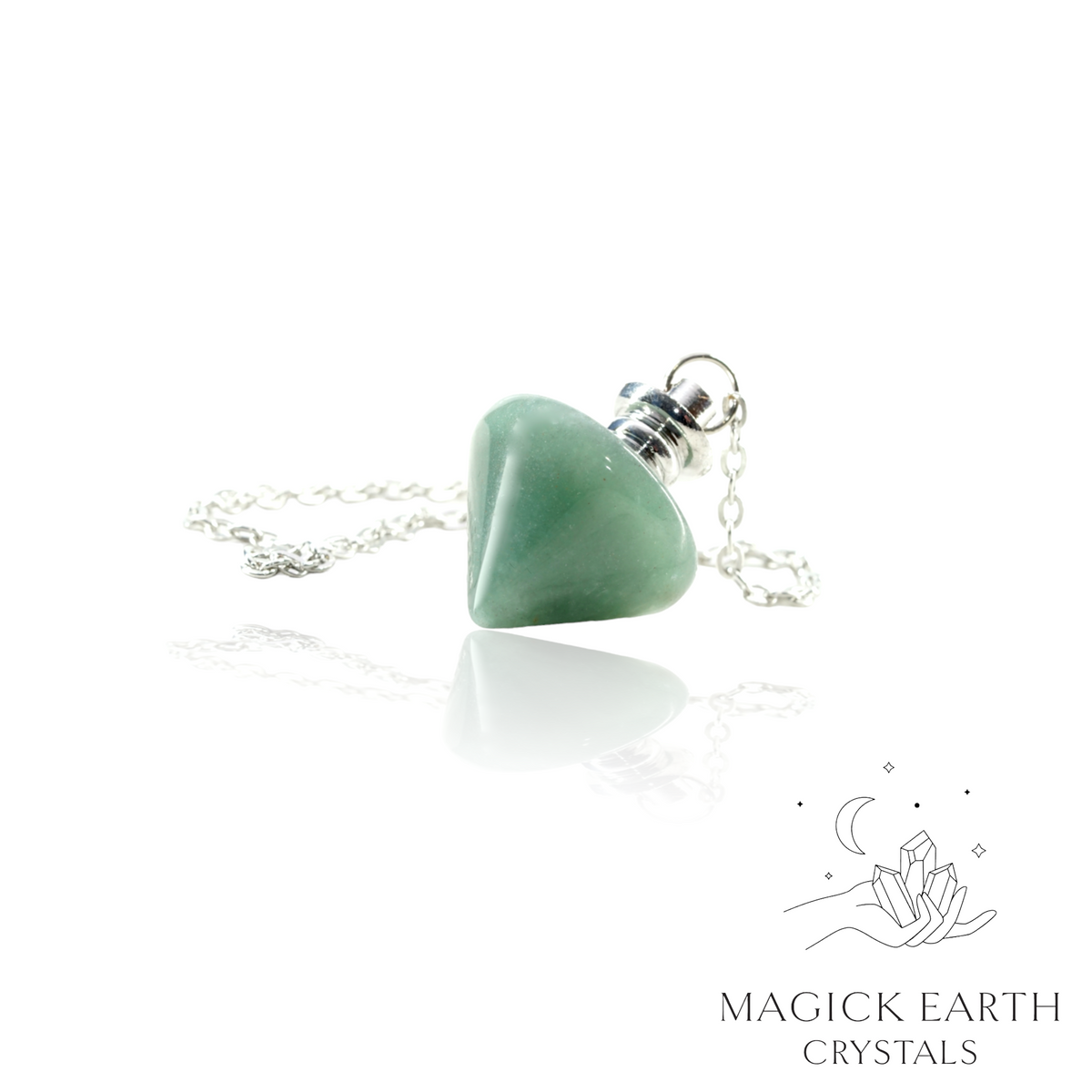 Natural Aventurine pinnacle crystal pendulum view b