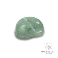 Natural Aventurine sleeping cat figurine view b