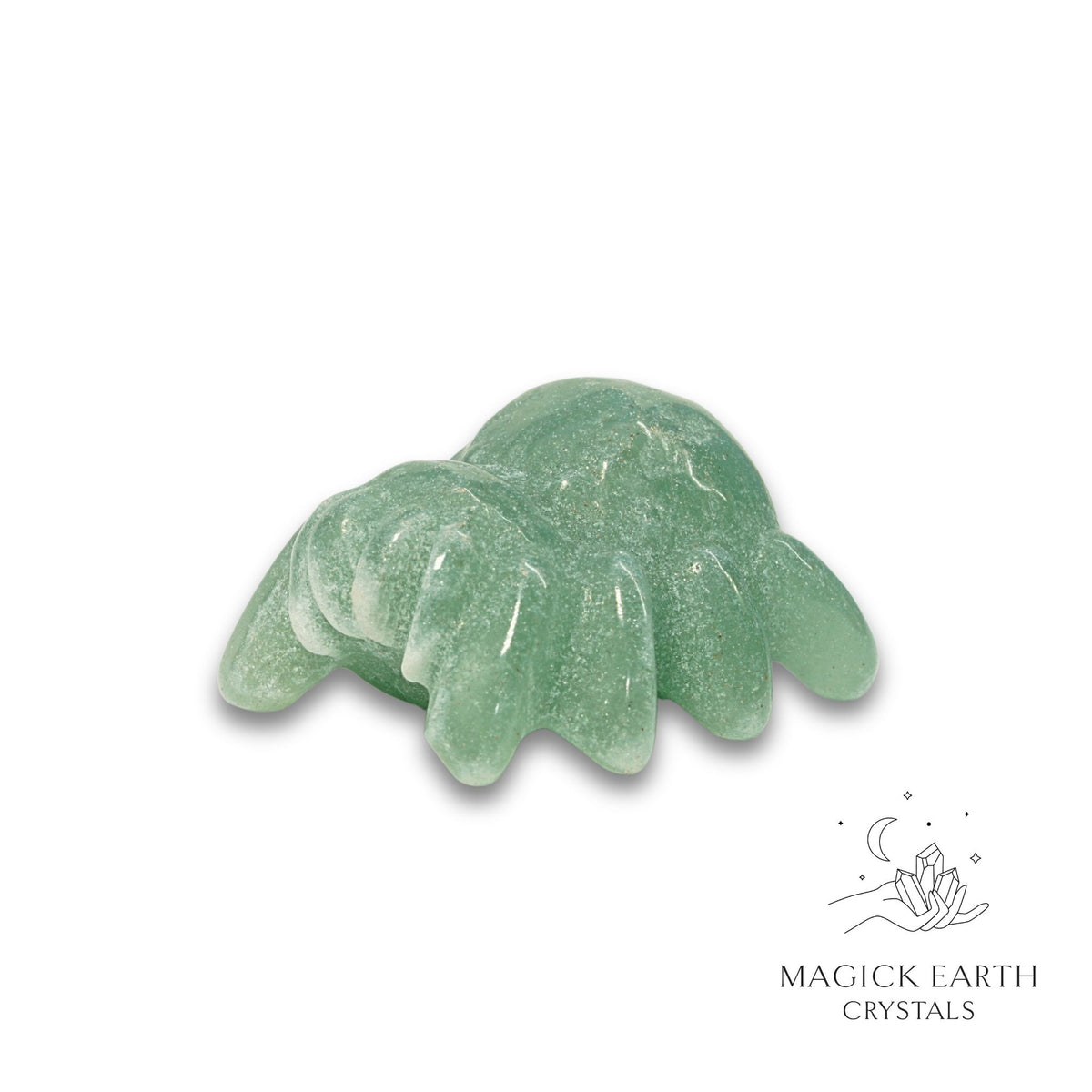 Natural Aventurine crystal spider figurine view a