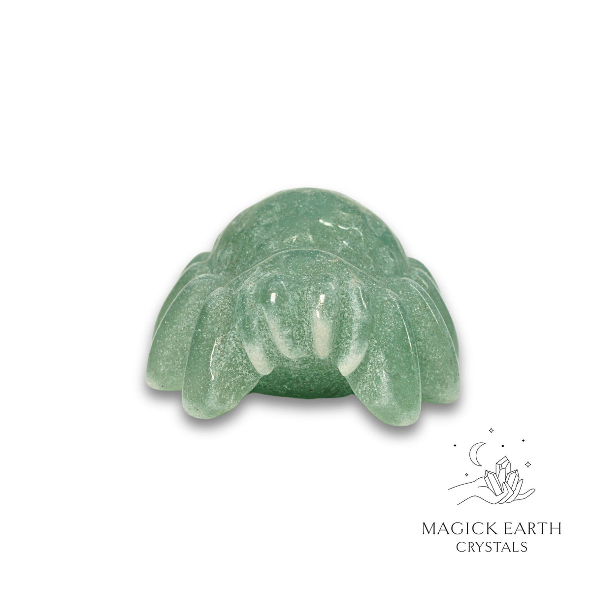 Natural Aventurine crystal spider figurine view b