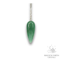 Natural Aventurine teardrop crystal pendulum view b
