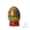 Bamboo Jasper Crystal Egg On Stand View B for Steady Transformation